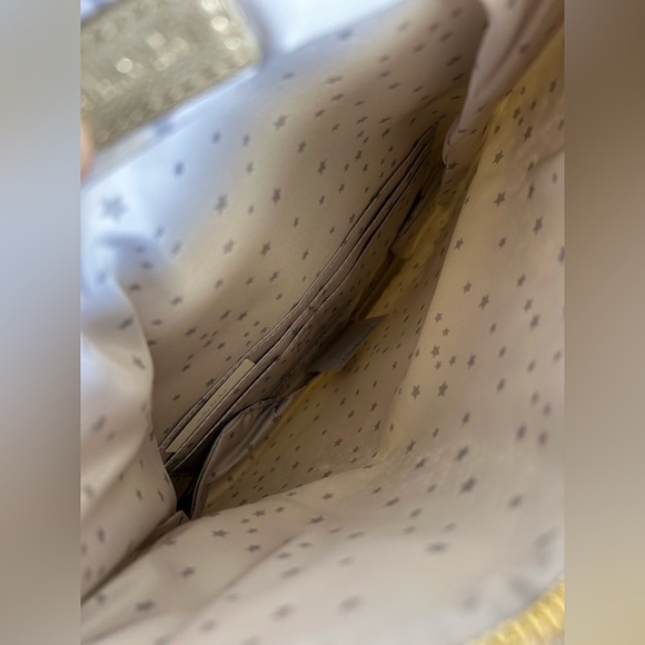 SPRING GALS  STELLA & DOT MARGEAUX OYSTER GOLD SEQUIN CLUTCH. NWT - Picture 5 of 12